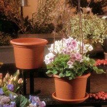 Pflanzkübel >Cilindro< in terracotta, Polypropylen - 35x50cm (HxD)