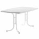 Klapptisch >153/< in weiß, Mecalit®-Pro, Stahl - 150x72x90cm (BxHxT)