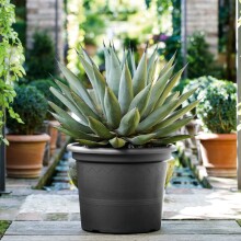 Blumentopf >Geo< in anthrazit/grau, Polypropylen - 41x55cm (HxD)