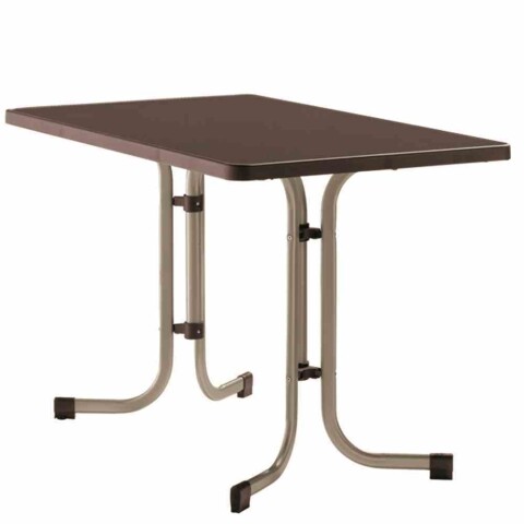 Klapptisch >233/< in mocca, Mecalit®-Pro, Stahl - 115x72x70cm (BxHxT)