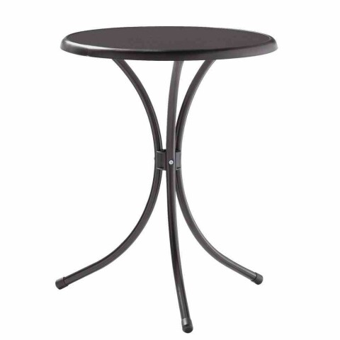 Bistrotisch >200/< in anthrazit, Mecalit®-Pro, Stahl - 72x60cm (HxD)