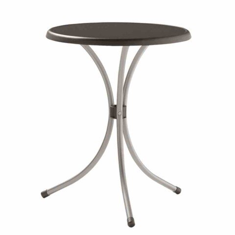 Bistrotisch >200/< in anthrazit, Mecalit®-Pro, Stahl - 72x60cm (HxD)