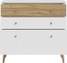 Kommode >Harllson< mit 3 Schubladen, in Weiss/ Mauvella Eiche Dekor - 89,8x86,5x41,5cm (BxHxT)