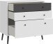 Kommode >Harllson< 3 Schubladen, in Weiss/ Wolfram grau  - 89,8x86,5x41,5cm (BxHxT)