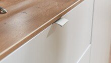 Wohnwand >Core< (3-teilig) in weiß supermatt / Artisan Dekor - 240x77x44 (BxHxT)