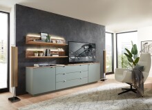 Wohnwand >Core< (3-teilig) in schilf matt / Artisan...