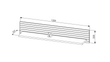 Wohnwand >Core< (3-teilig) in schilf matt / Artisan Dekor - 240x77x44 (BxHxT)