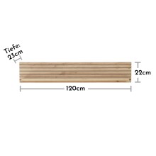 Wohnwand >Core< (3-teilig) in schilf matt / Artisan Dekor - 240x77x44 (BxHxT)
