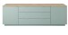 Wohnwand >Core< (3-teilig) in schilf matt / Artisan Dekor - 240x77x44 (BxHxT)
