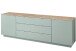 Wohnwand >Core< (3-teilig) in schilf matt / Artisan Dekor - 240x77x44 (BxHxT)