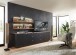 Wohnwand >Core< (3-teilig) in schwarz matt / Artisan Dekor - 240x77x44 (BxHxT)