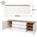 Wohnwand >Core< (3-teilig) in weiß matt / Artisan Dekor - 240x77x44 (BxHxT)