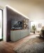 Wohnwand >Core< (3-teilig) in schilf matt / Artisan Dekor - 240x77x44 (BxHxT)