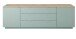 Wohnwand >Core< (3-teilig) in schilf matt / Artisan Dekor - 240x77x44 (BxHxT)