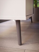 Sideboard >Harllson< 2 Türen, 2 Schubladen, 1 Klappe, in Weiss/ Wolfram grau  - 159,2x86,5x41,5cm (BxHxT)