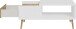 Couchtisch >Harllson< mit Schublade und Fach, in Weiss/ Mauvella Eiche Dekor - 106x45,4x59,8cm (BxHxT)