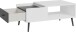 Couchtisch >Harllson< mit Schublade und Fach, in Weiss/ Wolfram grau - 106x45,4x59,8cm (BxHxT)