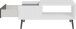 Couchtisch >Harllson< mit Schublade und Fach, in Weiss/ Wolfram grau - 106x45,4x59,8cm (BxHxT)