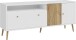 Lowboard >Harllson< 2 Türen, 1 Klappe, 1 Fach, in Weiss/ Mauvella Eiche Dekor   - 159,2x67,3x41,5cm (BxHxT)