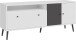 Lowboard >Harllson< 2 Türen, 1 Klappe, 1 Fach, in Weiss/ Wolfram grau  - 159,2x67,3x41,5cm (BxHxT)