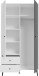 Kleiderschrank >Harllson< 2 Türen, 2 Schubladen, Inneneinteilung, in Weiss/ Wolfram grau - 104,5x201,7x52,2 (BxHxT)