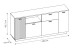 Sideboard >ALVERNO< 4 Türen, 1 Schublade, 1 Fach, in Asche/Coast Evoke Eiche Lamelle-Dekor - 180x83x40 (BxHxT)