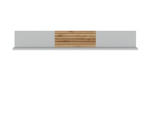 Wandboard >ALVERNO< in Asche/Coast Evoke Eiche Lamelle-Dekor - 160x24x20 (BxHxT)