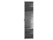 Glasvitrine >ALVERNO< in Asche/Coast Evoke Eiche Lamelle-Dekor - 50x208x40 (BxHxT)