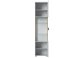 Glasvitrine >ALVERNO< in Asche/Coast Evoke Eiche Lamelle-Dekor - 50x208x40 (BxHxT)