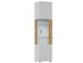 Glasvitrine >ALVERNO< in Asche/Coast Evoke Eiche Lamelle-Dekor - 50x208x40 (BxHxT)