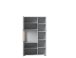 Stauraumvitrine >ALVERNO< 2 Türen, in Asche/Coast Evoke Eiche Lamelle-Dekor - 80x139x40 (BxHxT)