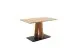 Esstisch >MARILIA< schweizer Kante, in Wildeiche Massiv / schwarz - 140x76x80 (BxHxT)