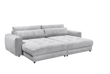 Big-Sofa >BARURA Loveseat< mit 4 Kissen, Bezug Cord-Optik grau "Dove" - 292x90x194 (BxHxT)