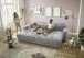 Big-Sofa >BARURA Loveseat< mit 4 Kissen, Bezug Cord-Optik grau "Dove" - 292x90x194 (BxHxT)