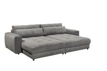Big-Sofa >BARURA Loveseat< mit 4 Kissen, Bezug Cord-Optik anthrazit "ash" - 292x90x194 (BxHxT)