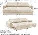 Big-Sofa >BARURA Loveseat< mit 4 Kissen, Bezug Cord-Optik creme / beige - 292x90x194 (BxHxT)