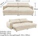 Big-Sofa >BARURA Loveseat< mit 4 Kissen, Bezug Cord-Optik creme / beige - 292x90x194 (BxHxT)