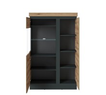 Wohnwand >Corte< (3-teilig) in Coast Evoke Eiche Dekor - 265x165x45 (BxHxT)