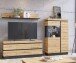 Wohnwand >Corte< (3-teilig) in Coast Evoke Eiche Dekor - 265x165x45 (BxHxT)