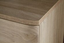TV-Board >BUFFALO< 2 Türen, 2 Schubladen, Front Massivholz, Korpus furniert, Balkeneiche Bianco geölt - 180x59x50 (BxHxT)