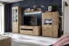 TV-Board >BUFFALO< 2 Türen, 2 Schubladen, Front Massivholz, Korpus furniert, Balkeneiche Bianco geölt - 180x59x50 (BxHxT)