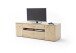 TV-Board >BUFFALO< 2 Türen, 2 Schubladen, Front Massivholz, Korpus furniert, Balkeneiche Bianco geölt - 180x59x50 (BxHxT)
