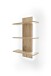 Wandboard >BUFFALO< Rückwand Massivholz, Böden furniert, Balkeneiche Bianco geölt - 60x96x37 (BxHxT)