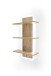 Wandboard >BUFFALO< Rückwand Massivholz, Böden furniert, Balkeneiche Bianco geölt - 60x96x37 (BxHxT)