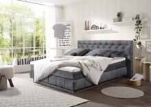 Boxspringbett >FLORENZ< 2x Bettkasten, 6cm Topper,...
