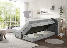 Boxspringbett >FLORENZ< 2x Bettkasten, 6cm Topper,...