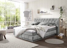 Boxspringbett >FLORENZ< 2x Bettkasten, 6cm Topper,...