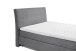 Boxspringbett >MARBELLA< inkl. 6cm Topper, Bezug Cord-Optik grau, Härtegrad 2/3 durch wenden, Liegefläche 180x200cm - Stellmaß 185x126x216 (BxHxT)