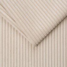 Boxspringbett >MARBELLA< inkl. 6cm Topper, Bezug Cord-Optik creme/beige, Härtegrad 2/3 durch wenden, Liegefläche 180x200cm - Stellmaß 185x126x216 (BxHxT)