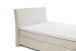 Boxspringbett >MARBELLA< inkl. 6cm Topper, Bezug Cord-Optik creme/beige, Härtegrad 2/3 durch wenden, Liegefläche 180x200cm - Stellmaß 185x126x216 (BxHxT)